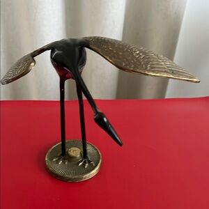 Black Crane, Long Legged Bird, Long Neck Bird, the Gruidae family 7.25”H 8.25”W